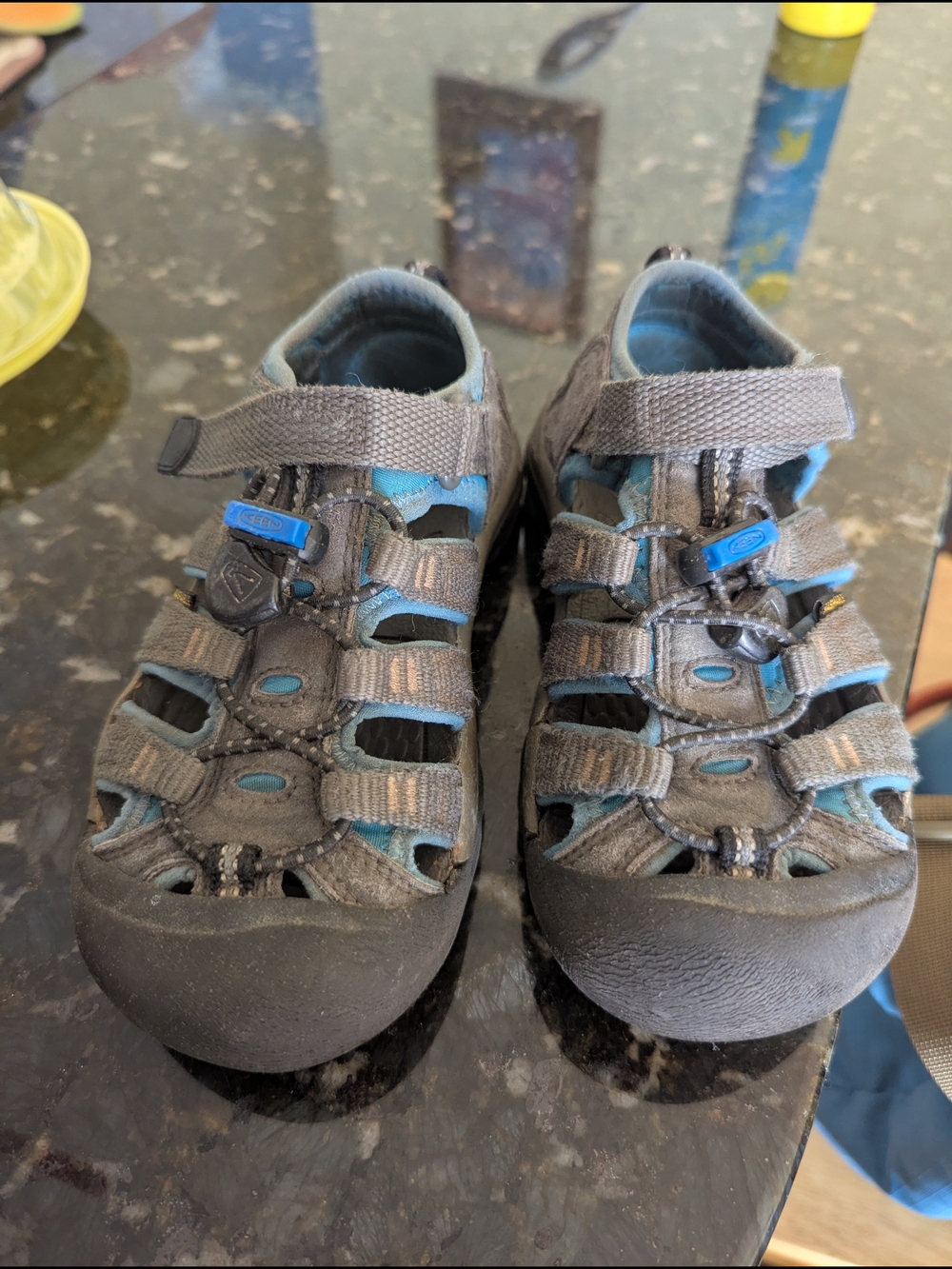 Keen Kids Closed-Toe Sport Sandals in Gray and Blue
